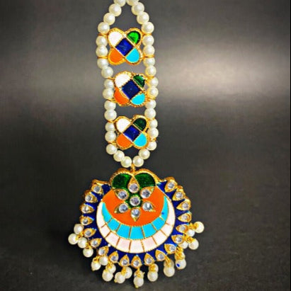 Fancy Tikka Bindi Fashion Teka – Traditional Maang Tikka & Matha Patti Headband for Weddings & Festivals | Hijab Jewelry for Girls & Women