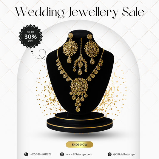 Royal Bridal Jewelry Set with Classic Jhumkay – Necklace, Earrings & Maang Tikka