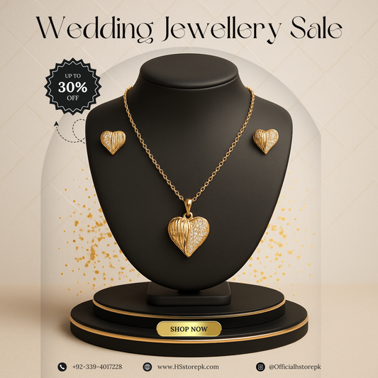 Minimal Heart Luxury Necklace With Earrings