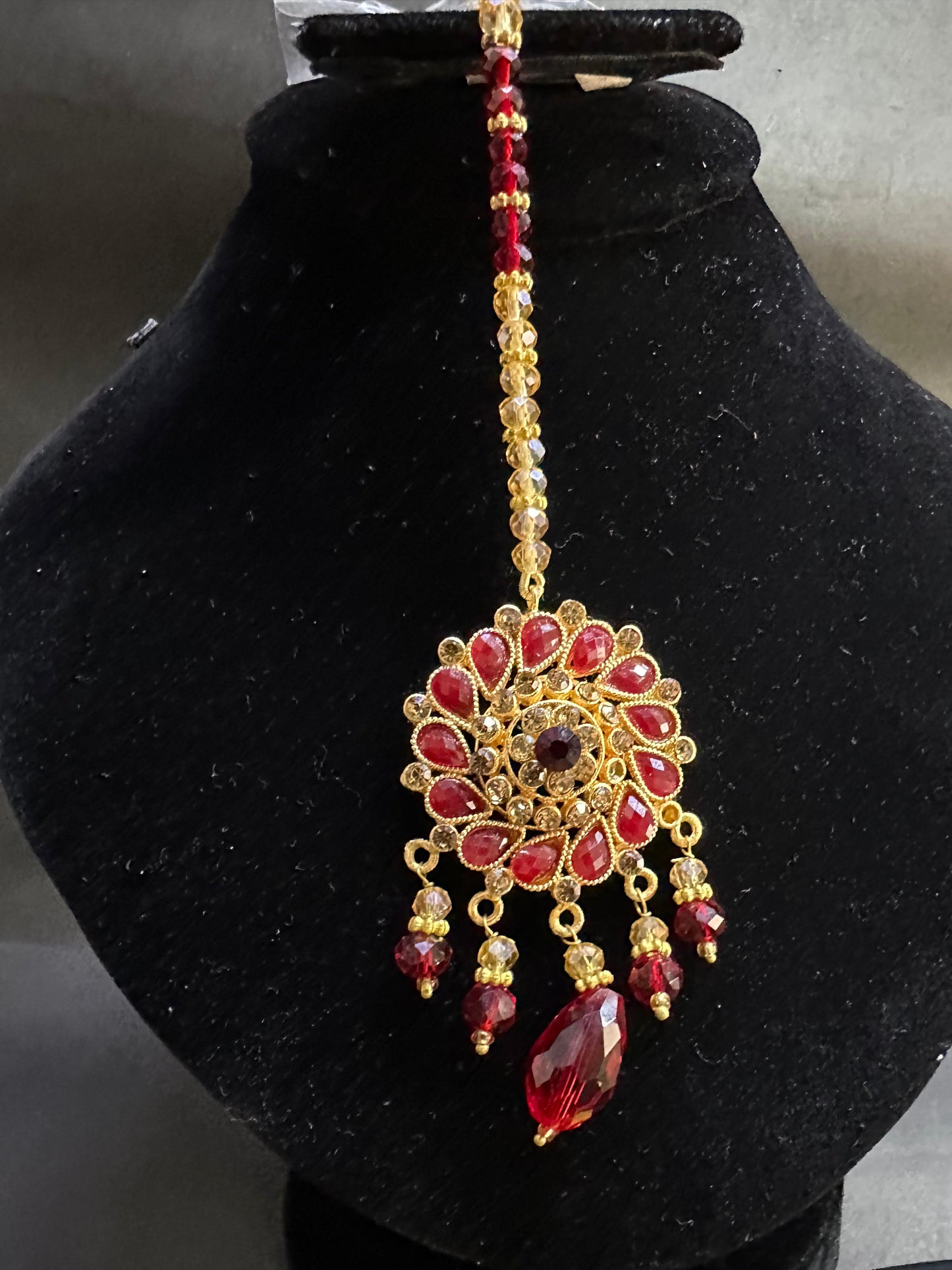 Fancy Tikka Bindi Fashion Teka – Traditional Maang Tikka & Matha Patti Headband for Weddings & Festivals | Hijab Jewelry for Girls & Women