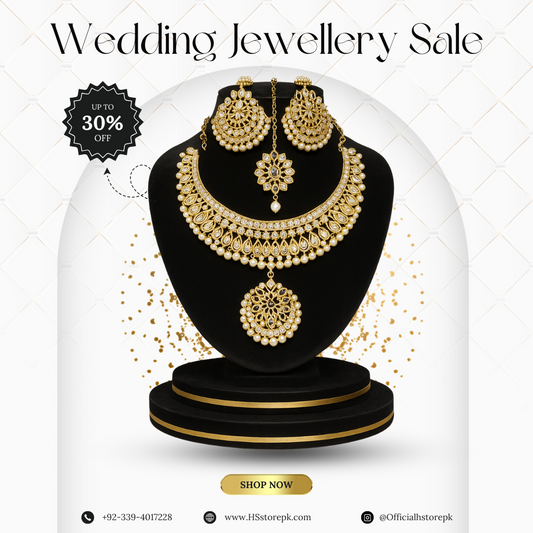 Gold-Plated Traditional Jewelry Set – Elegant Jhumkay & Maang Tikka Included