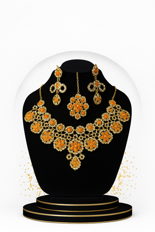 Handcrafted Ethnic Jewelry Set with Antique Jhumkay – Full Bridal Look