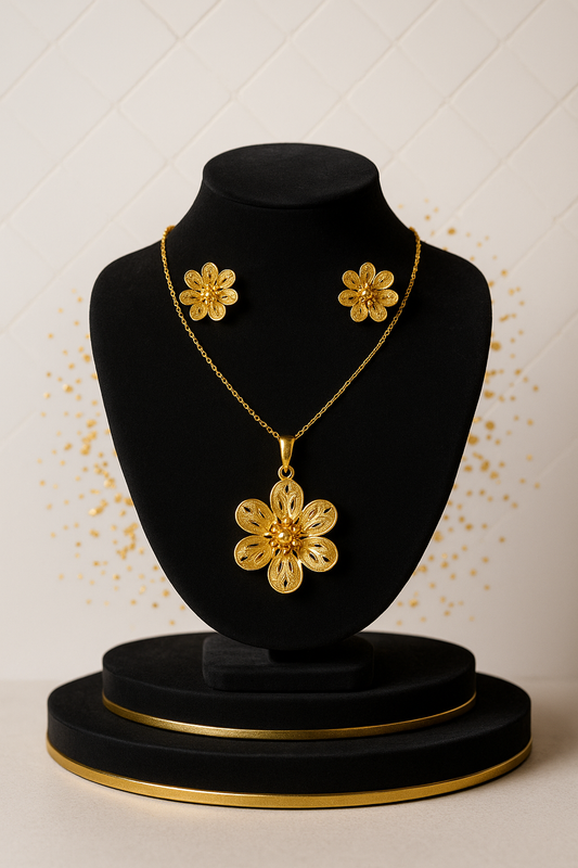 Minimal Ethnic Jewelry Set – Designer Jhumkay, Necklace